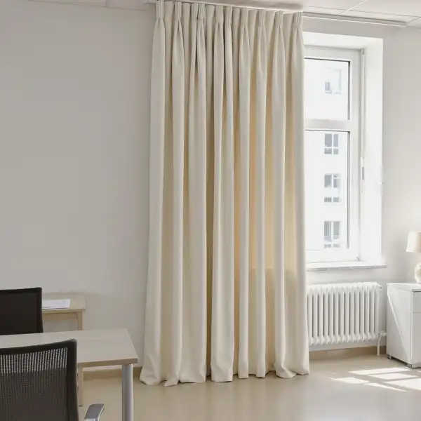 Обработка текстильных штор в офисе - после уборки